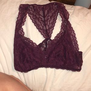 VICTORIA’S SECRET maroon lace non padded bralette